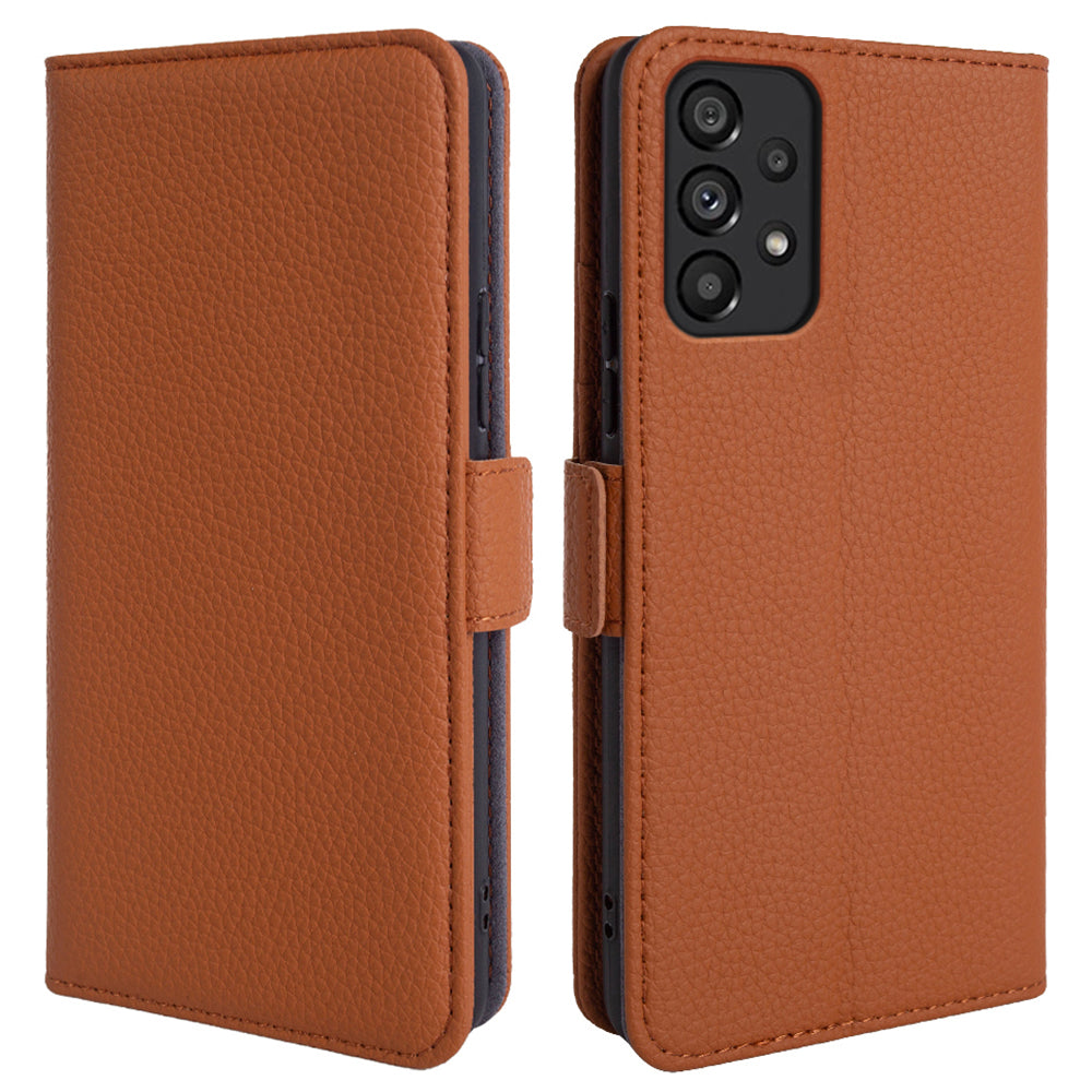 For Samsung Galaxy A73 5G Litchi Texture Genuine Cow Leather TPU Stand Wallet Magnetic Phone Case For Samsung Galaxy A73 5G Litchi Texture Genuine Cow Leather TPU Stand Wallet Magnetic Phone Case